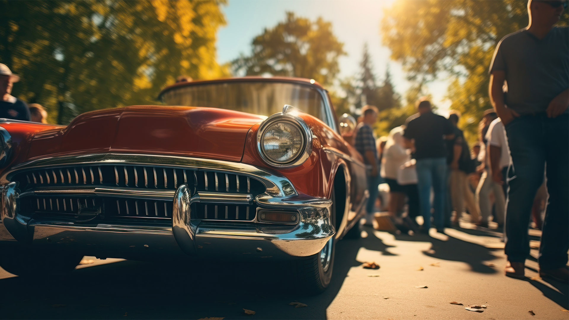 Classic car show near Norwich